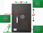 T901 Residential Home Office Safe with Electronic Easy-Program Multi-User Keypad and Keyed Backup, 6.1 CBF